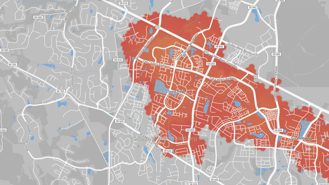 Transit Grade map of Stone Ridge, VA