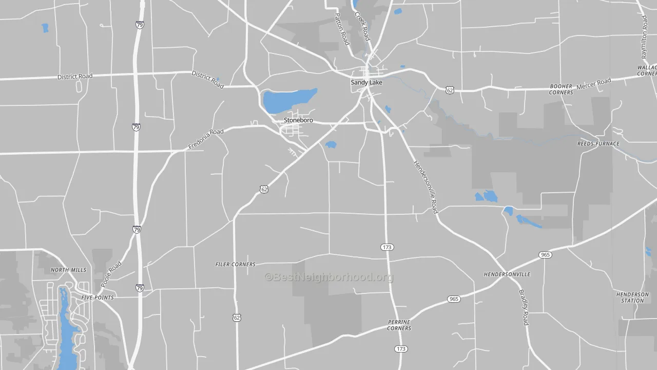 Transit Grade map of Stoneboro, PA