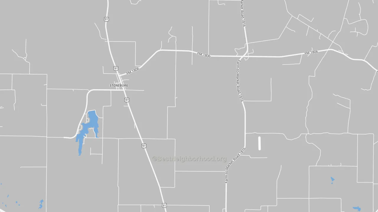 Transit Grade map of Stoneburg, TX