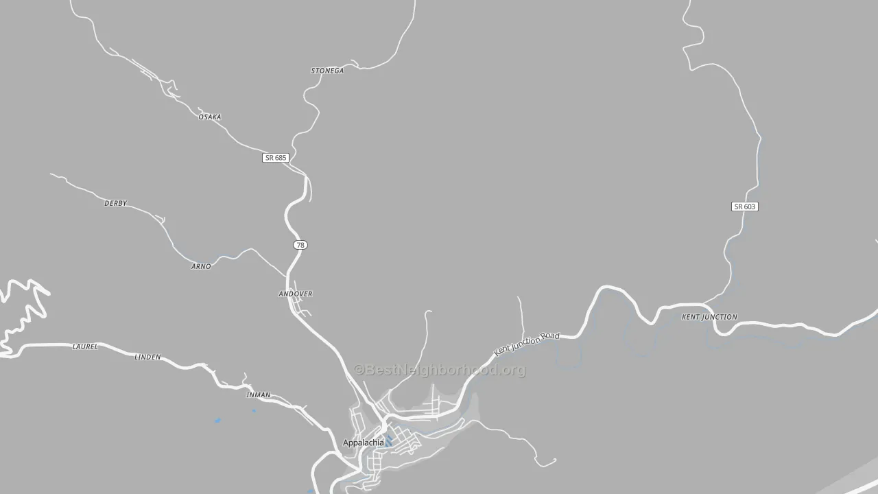 Transit Grade map of Stonega, VA