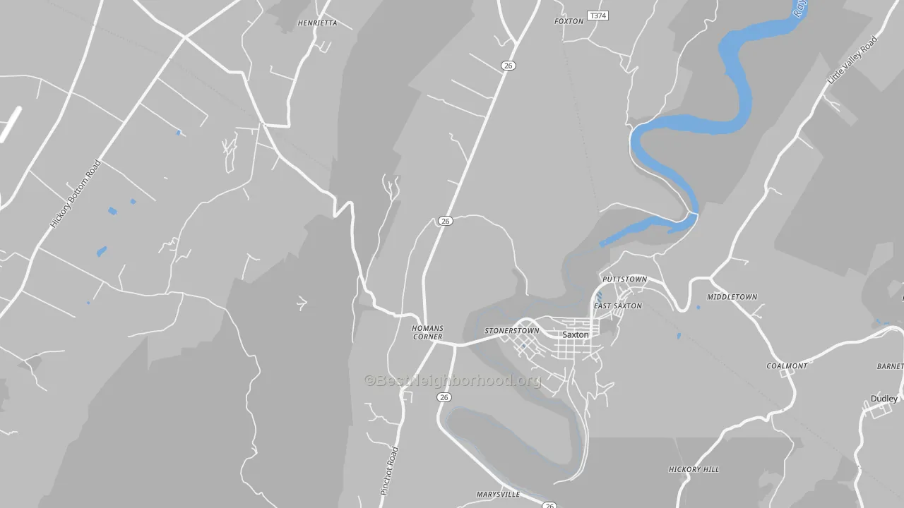 Transit Grade map of Stonerstown, PA