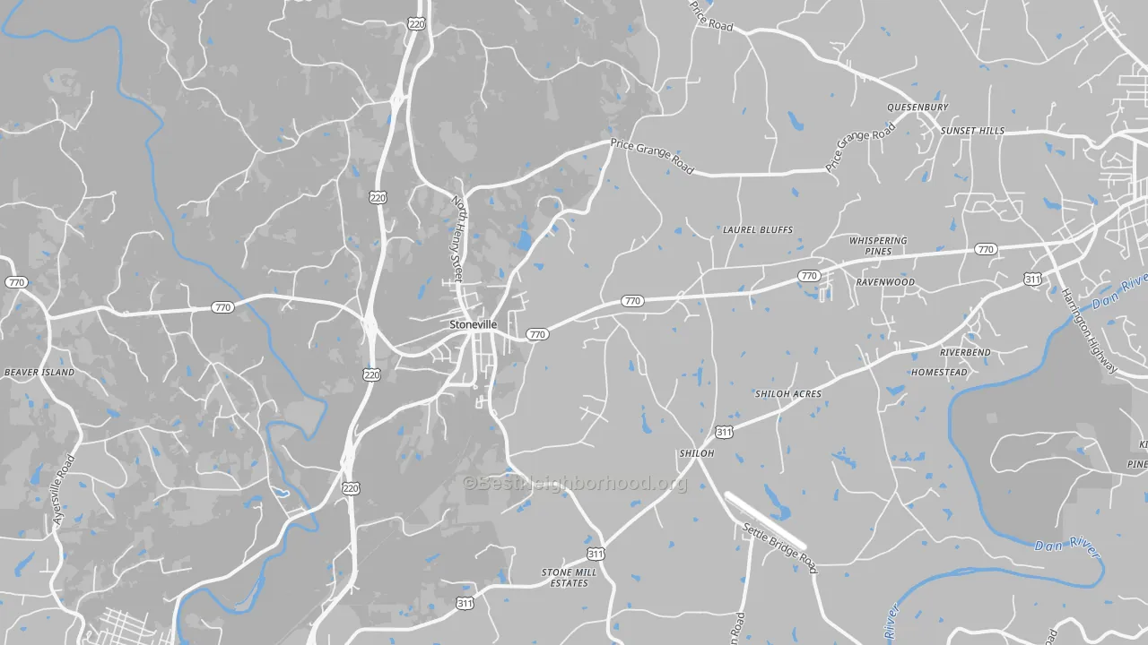 Transit Grade map of Stoneville, NC