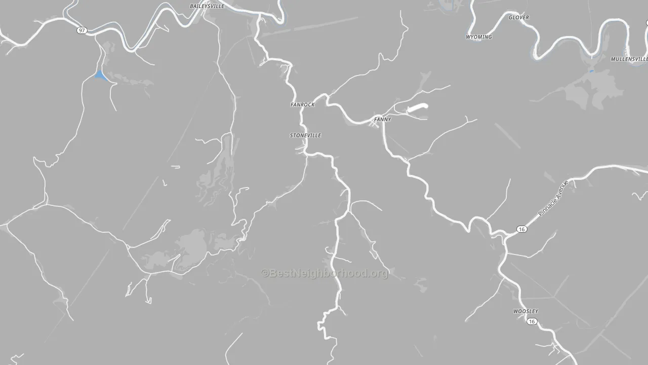 Transit Grade map of Stoneville, WV