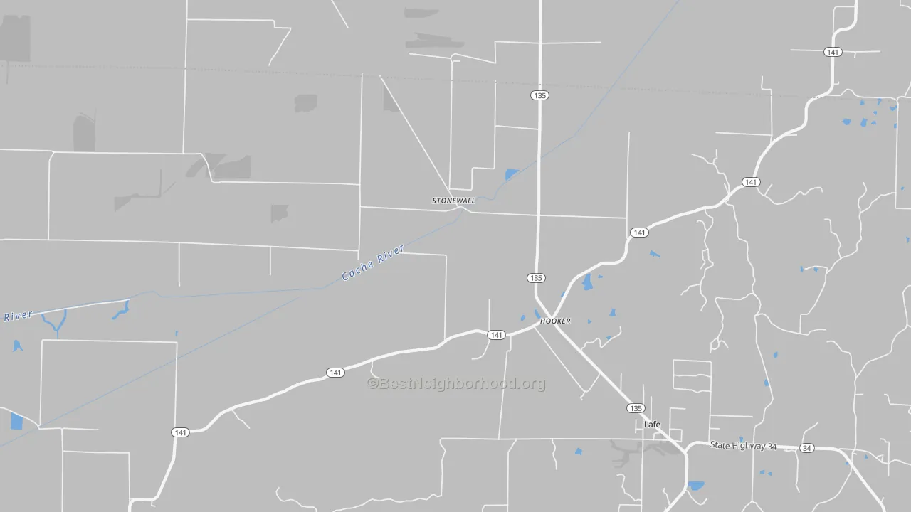 Transit Grade map of Stonewall, AR