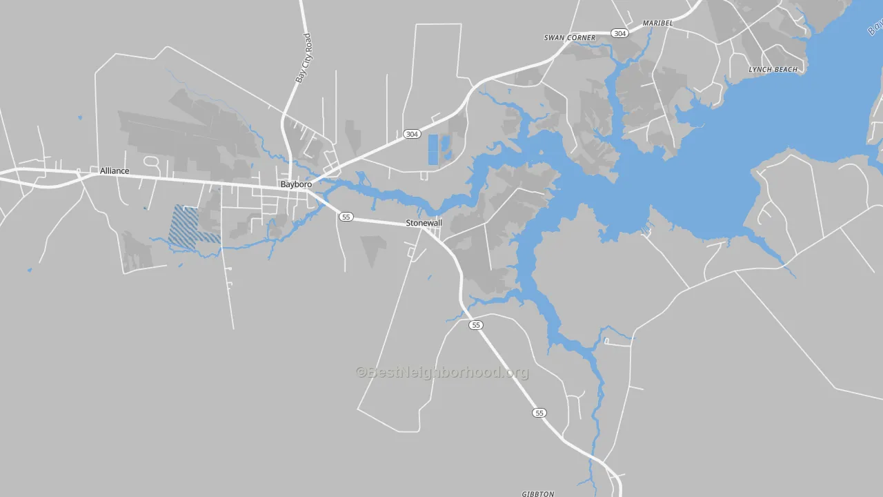 Transit Grade map of Stonewall, NC