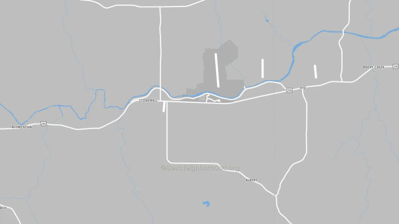 Transit Grade map of Stonewall, TX