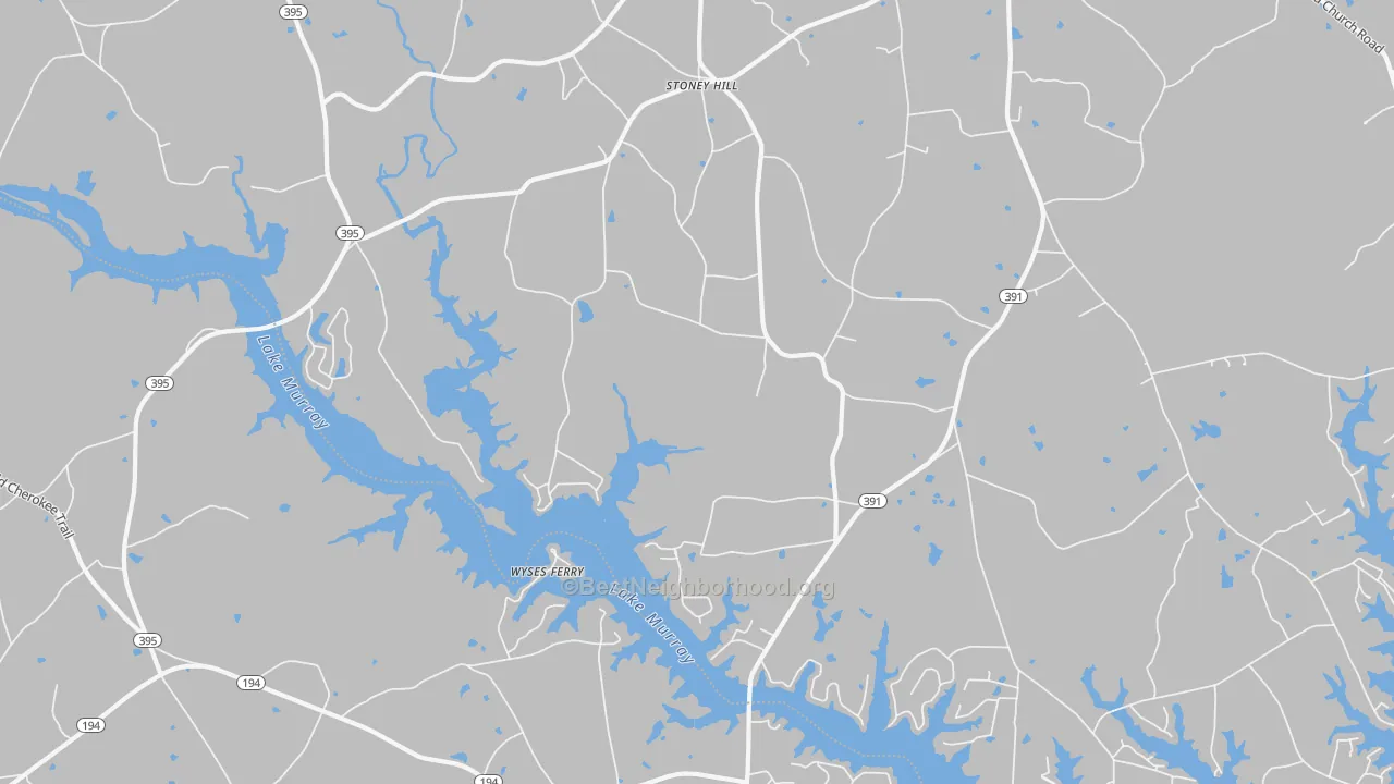 Transit Grade map of Stoney Hill, SC