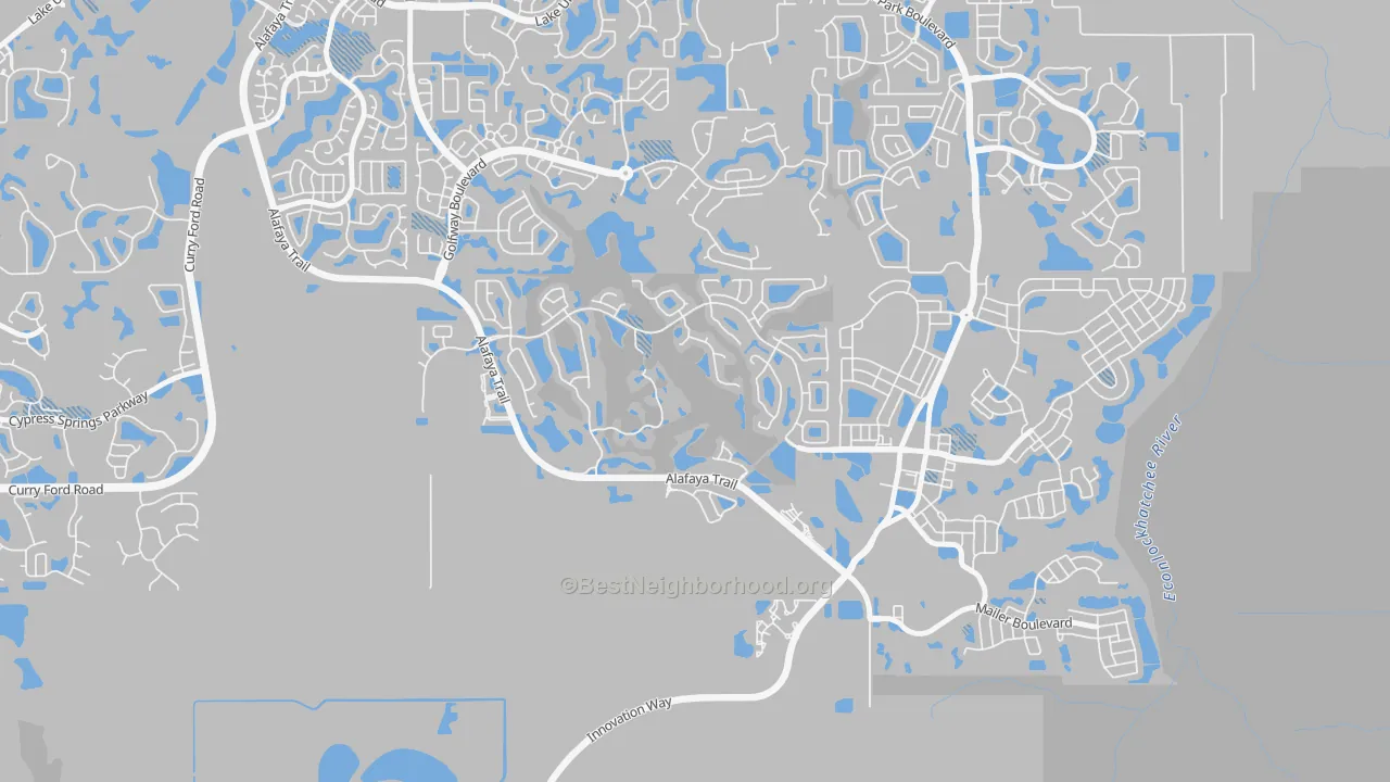 Transit Grade map of Stoneybrook, Alafaya, FL