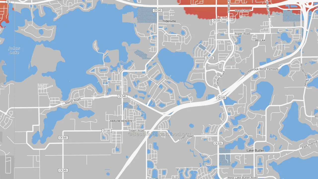 Transit Grade map of Stoneybrook West, Winter Garden, FL