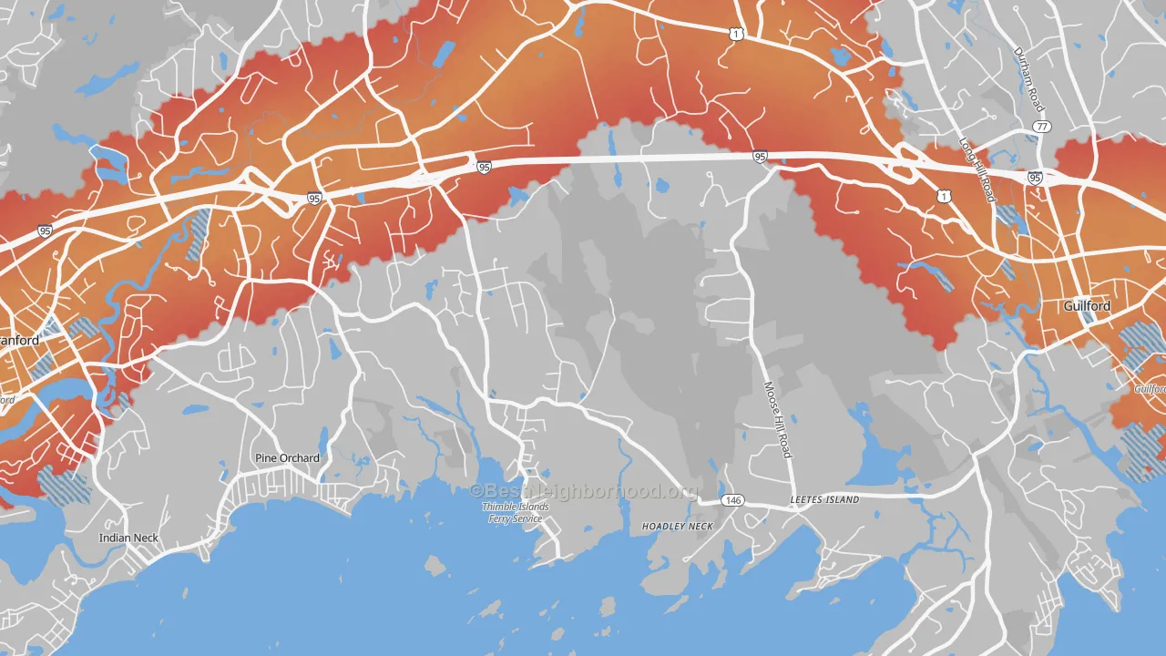 Transit Grade map of Stony Creek, CT