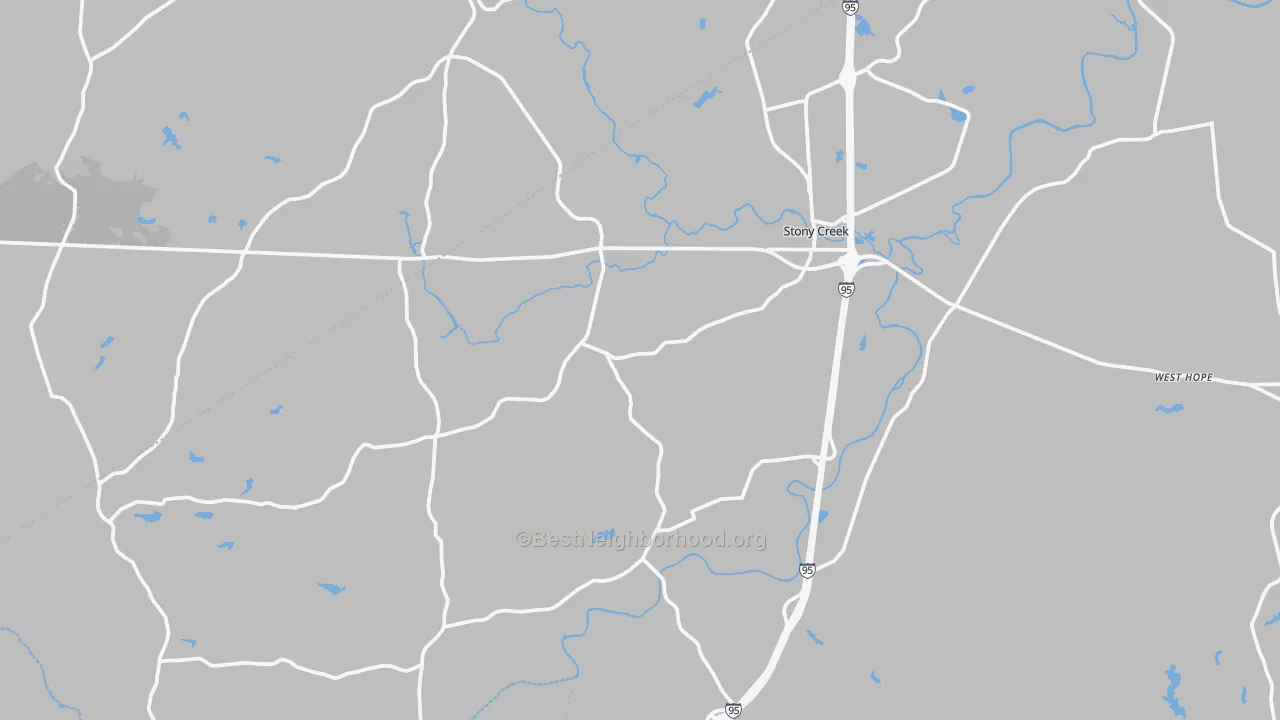 Transit Grade map of Stony Creek, VA