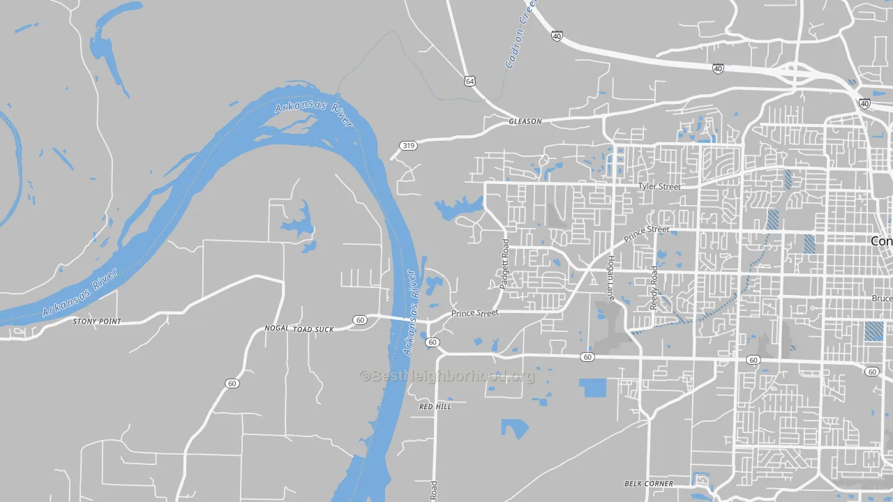 Transit Grade map of Stony Point, AR
