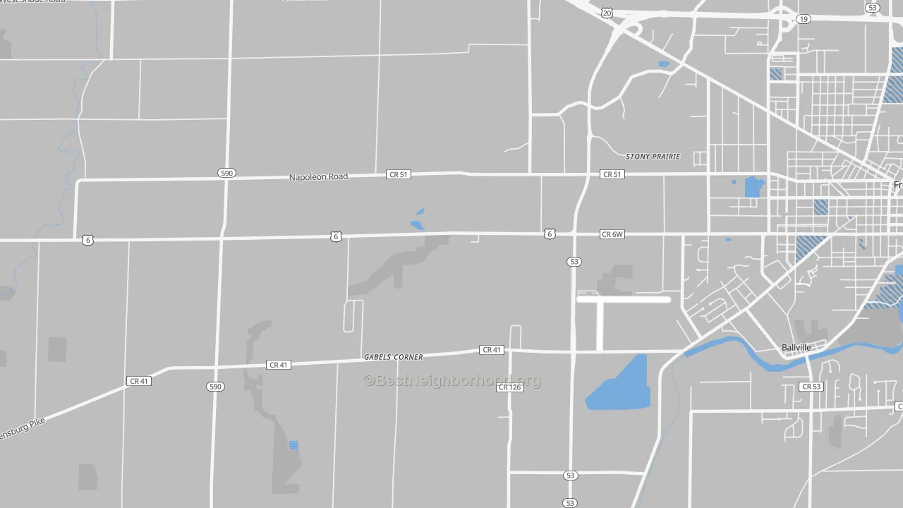 Transit Grade map of Stony Prairie, OH