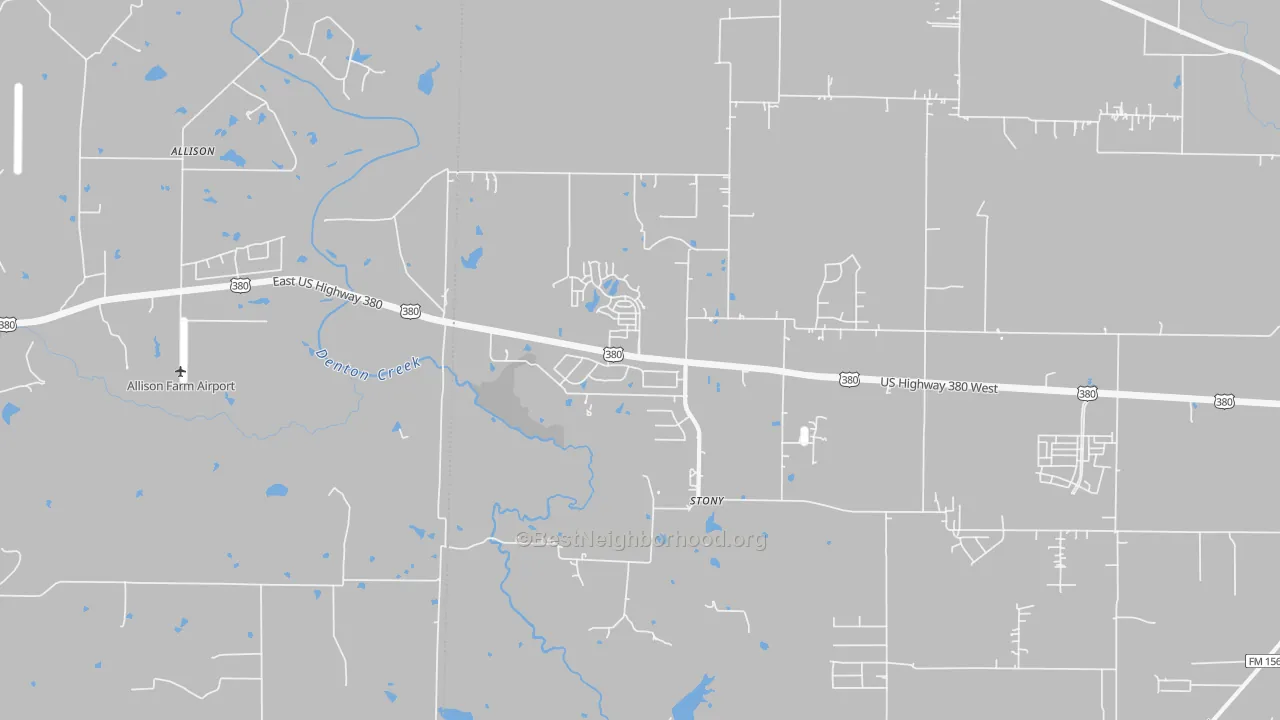 Transit Grade map of Stony, TX