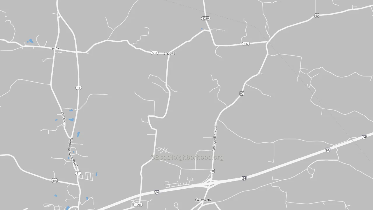 Transit Grade map of Stoops, KY