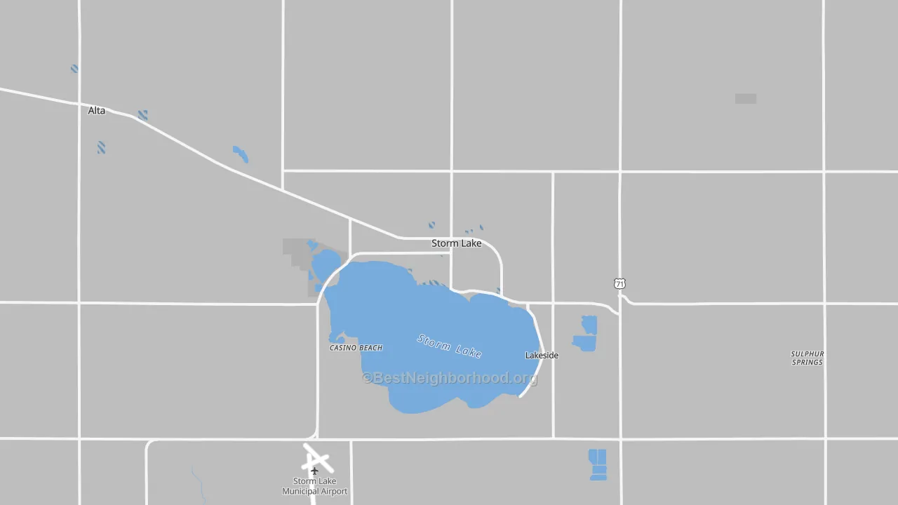 Transit Grade map of Storm Lake, IA