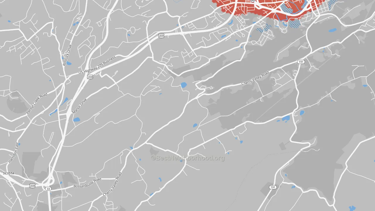 Transit Grade map of Stormville, PA