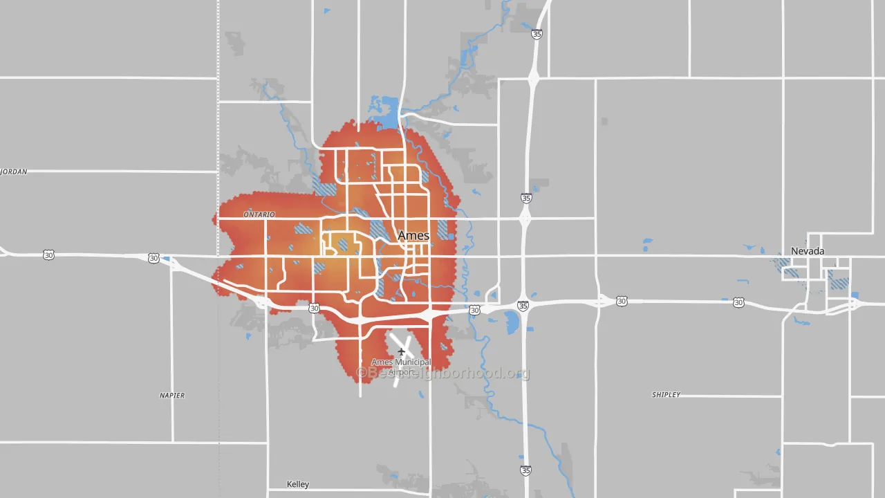 Transit Grade map of Story County, IA