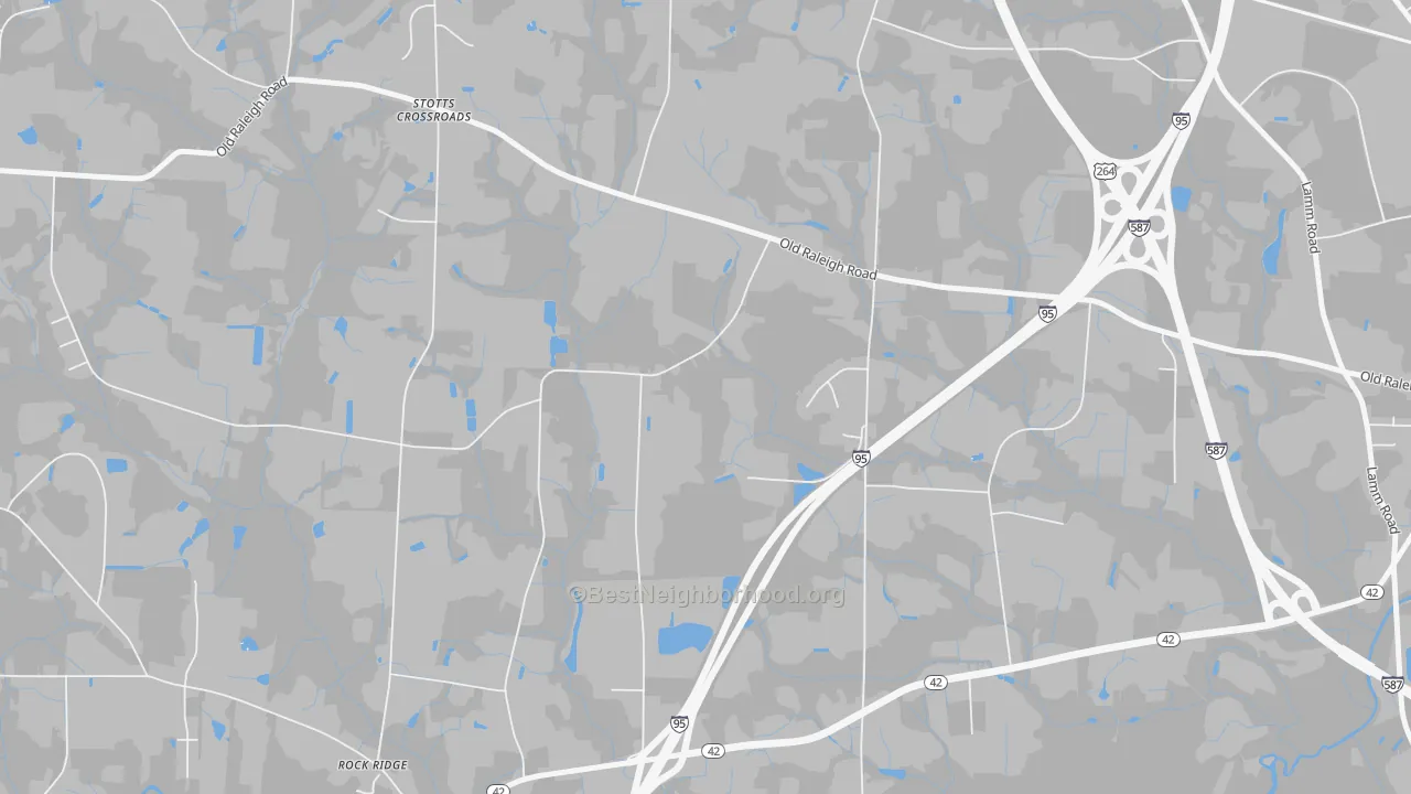 Transit Grade map of Stotts Crossroads, NC