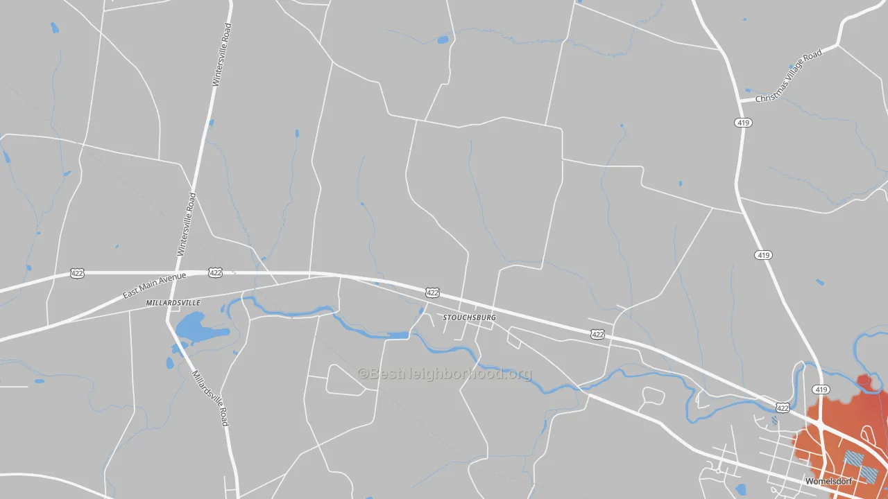 Transit Grade map of Stouchsburg, PA