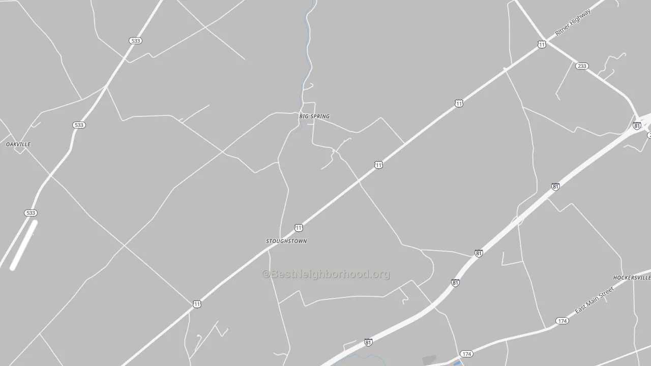 Transit Grade map of Stoughstown, PA