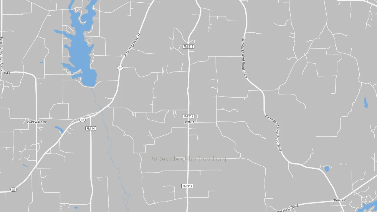 Transit Grade map of Stout, TX