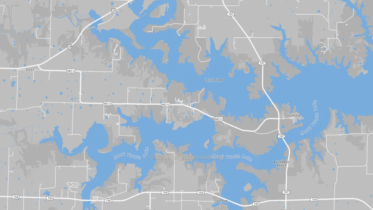 Transit Grade map of Stoutsville, MO