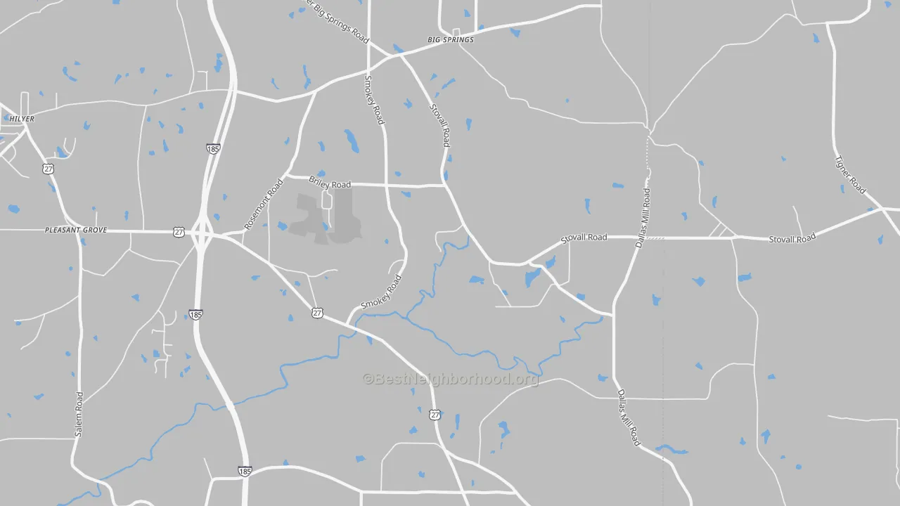 Transit Grade map of Stovall, GA