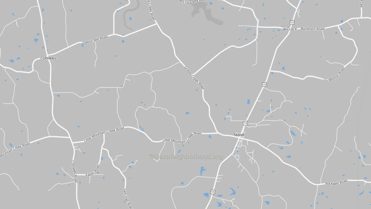 Transit Grade map of Stovall, NC