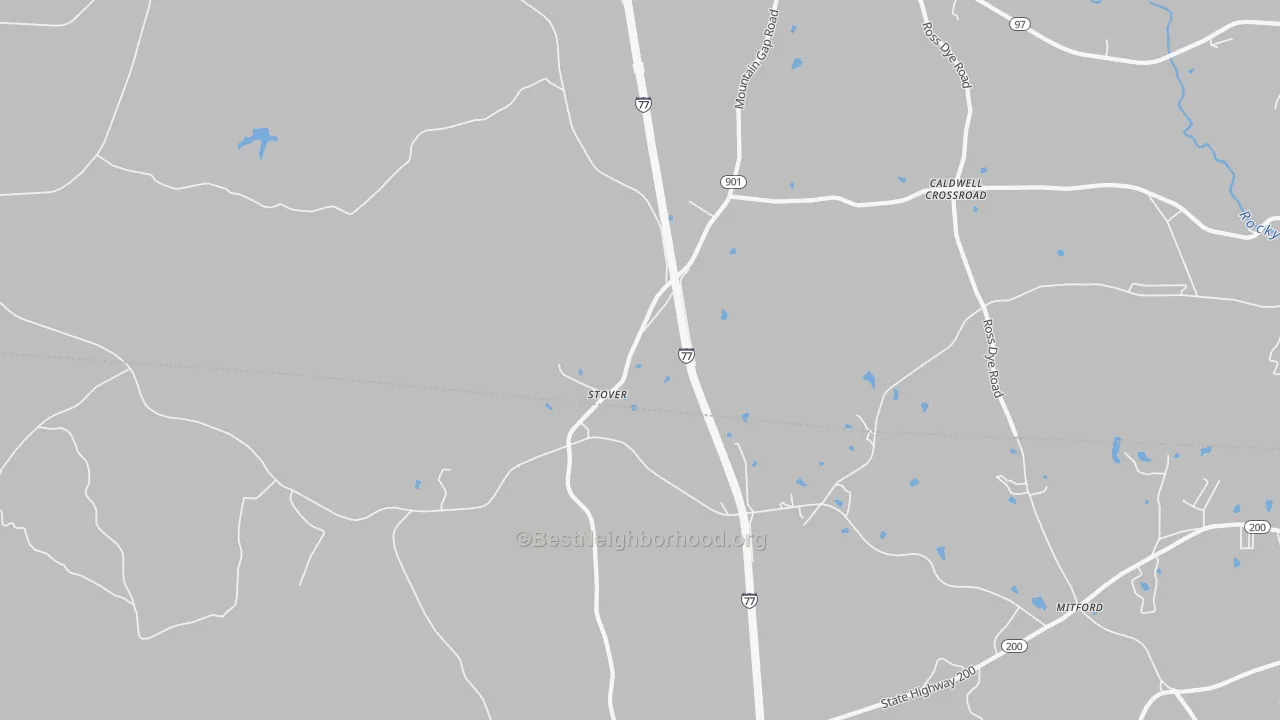 Transit Grade map of Stover, SC