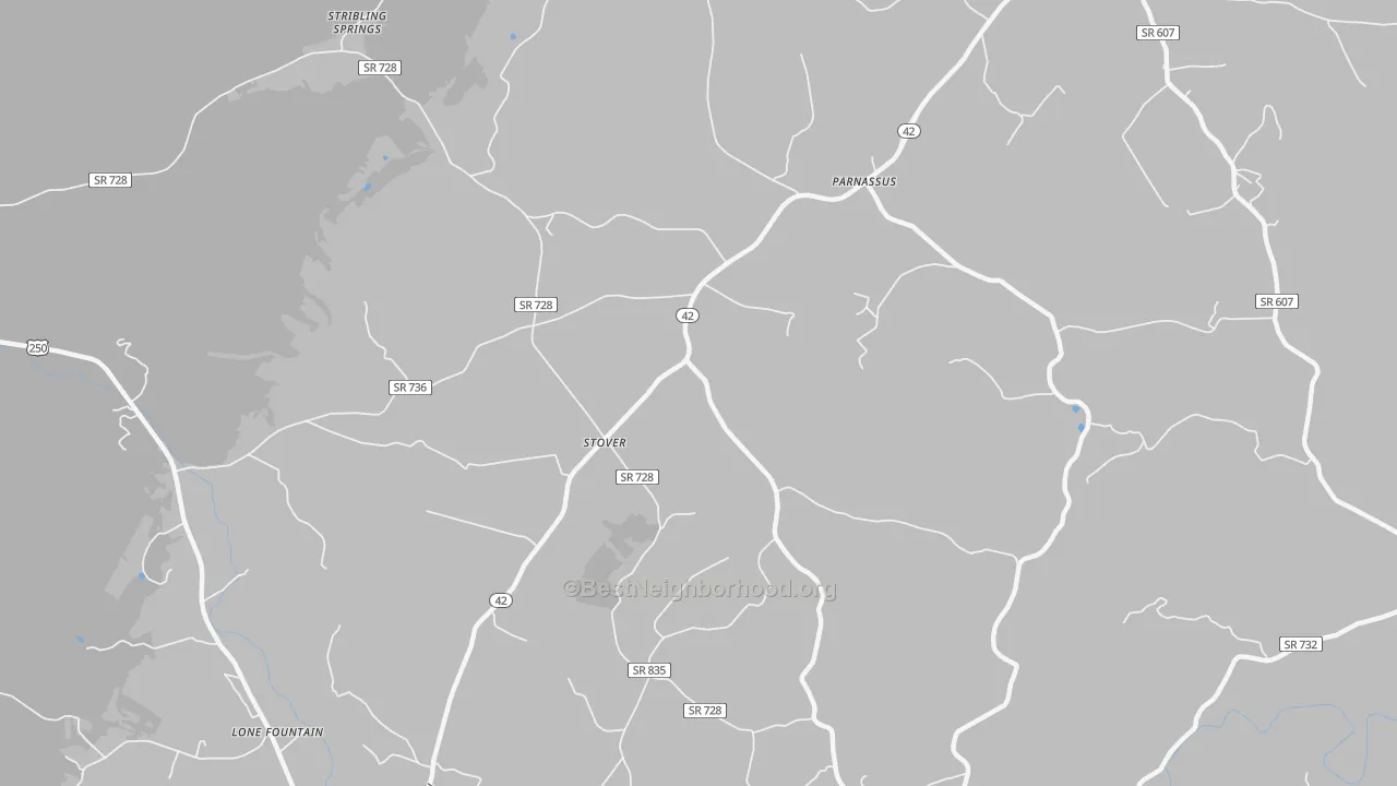 Transit Grade map of Stover, VA