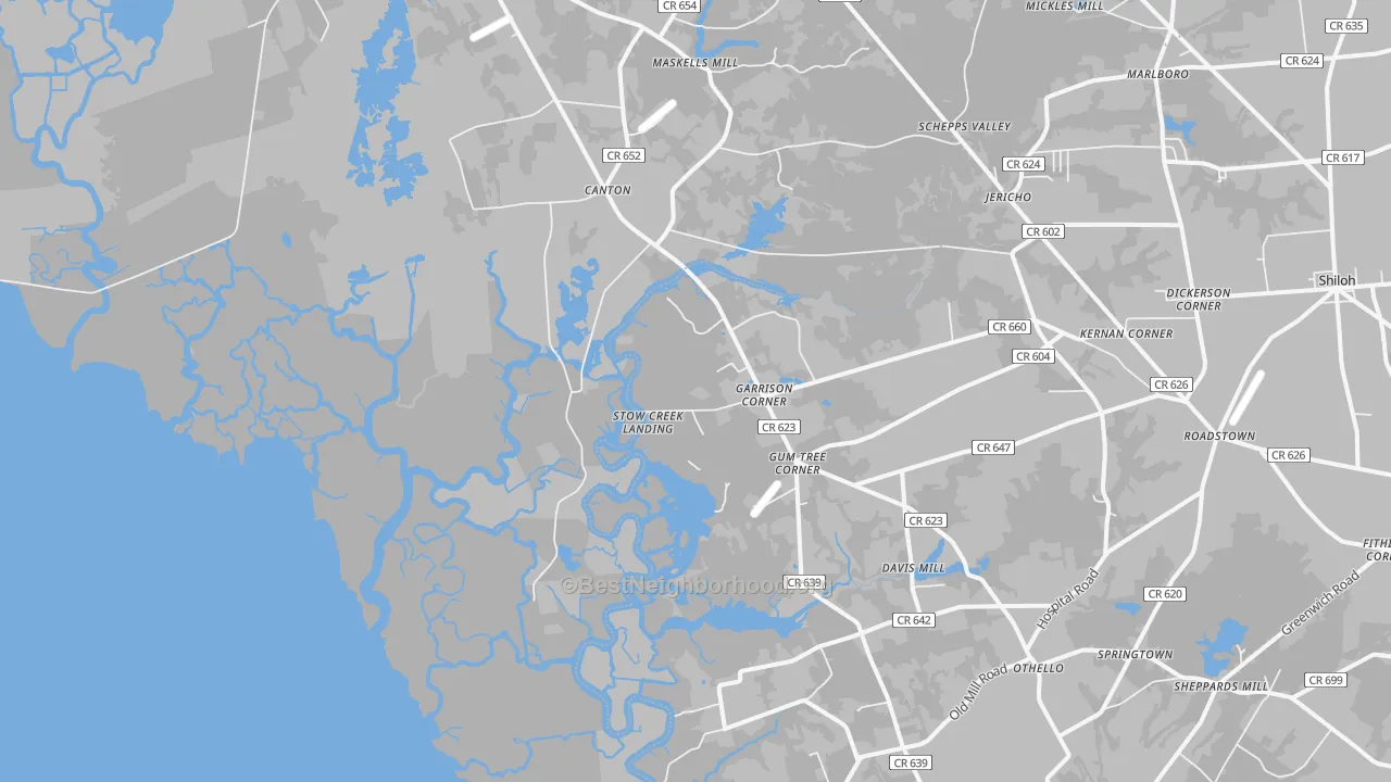 Transit Grade map of Stow Creek Landing, NJ