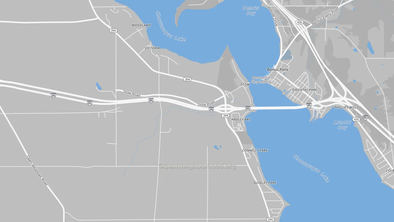 Transit Grade map of Stow, NY