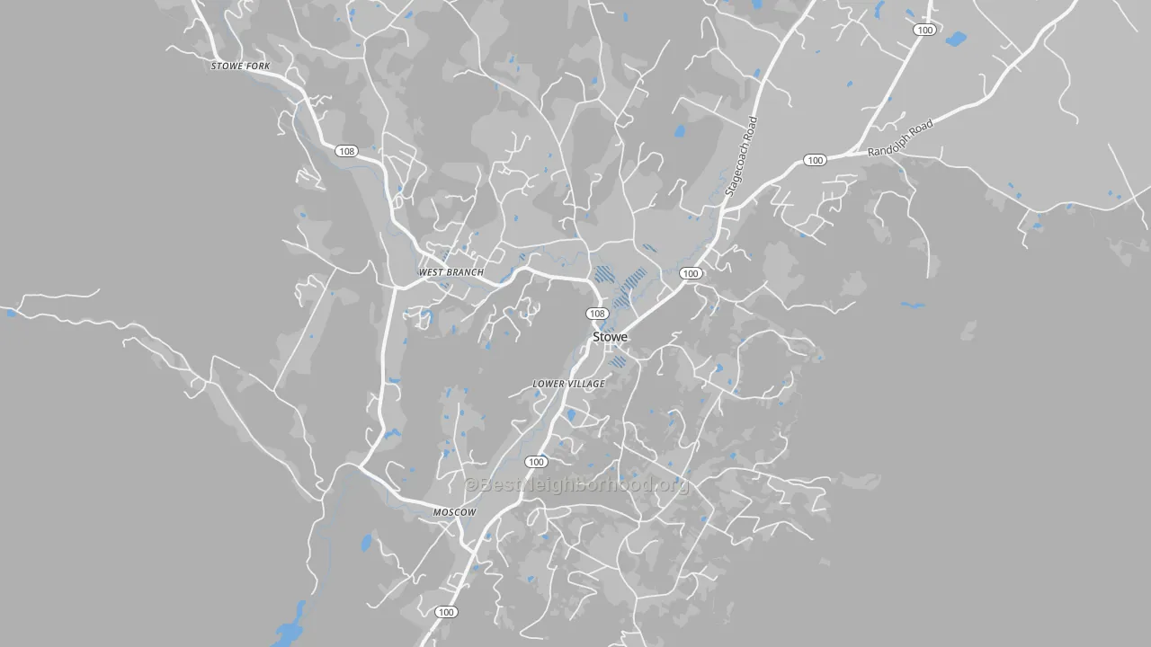 Transit Grade map of Stowe, VT