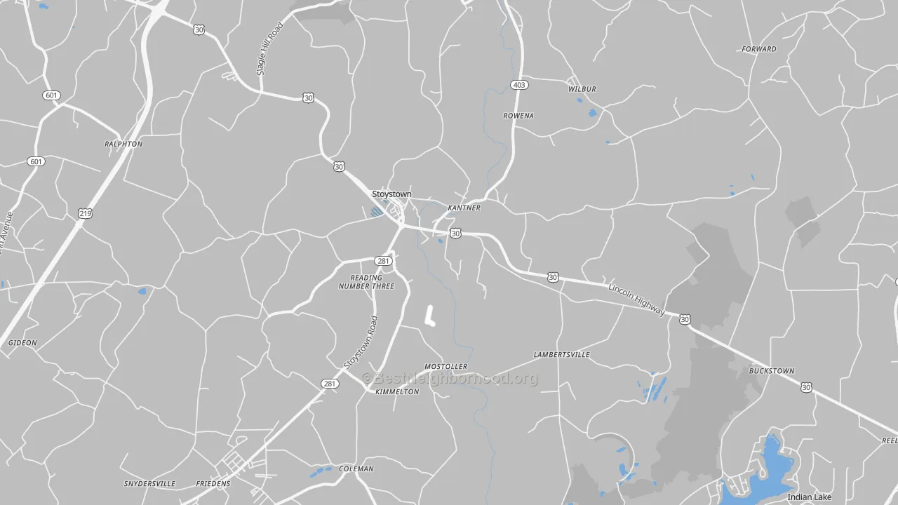 Transit Grade map of Stoystown, PA