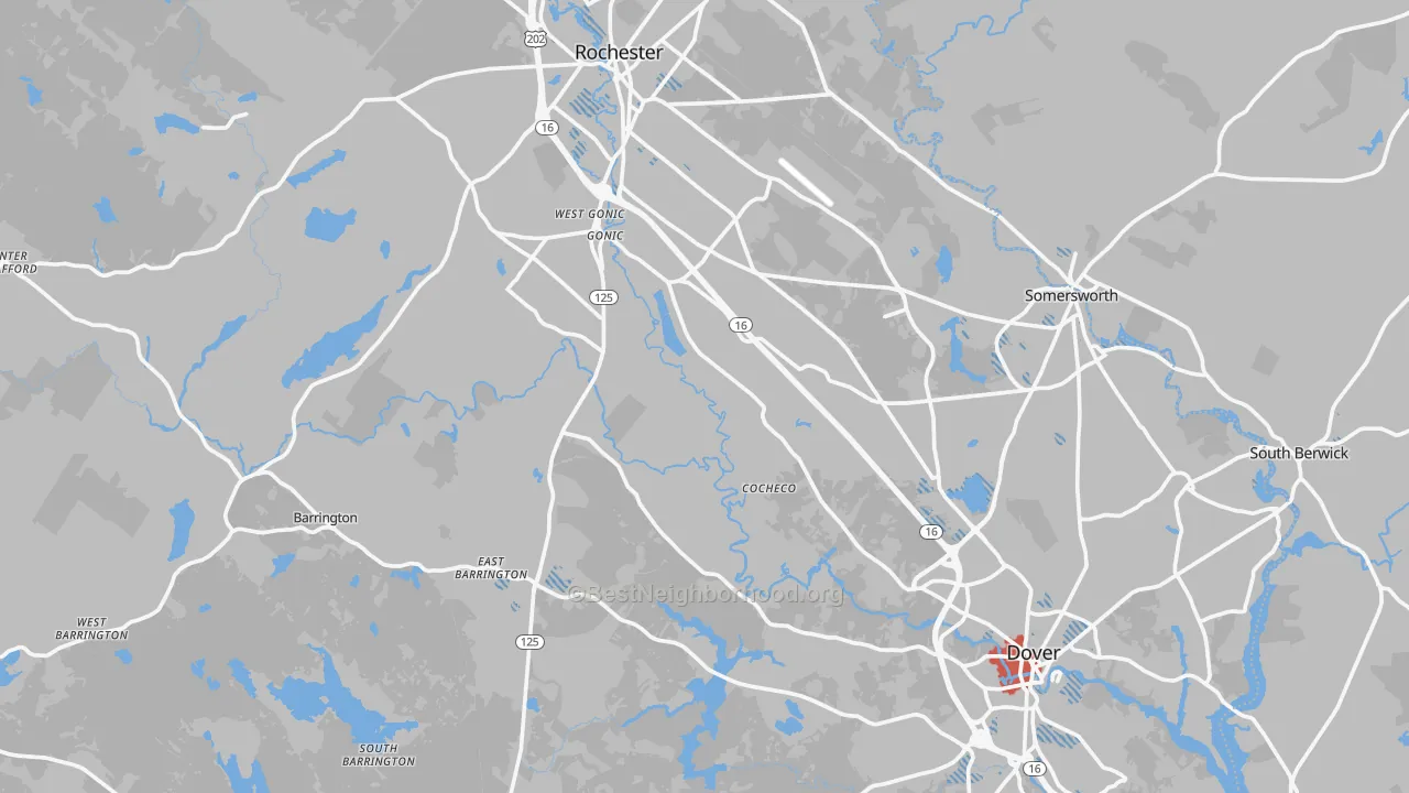 Transit Grade map of Strafford County, NH