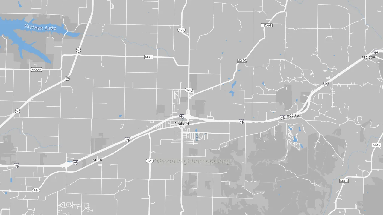 Transit Grade map of Strafford, MO