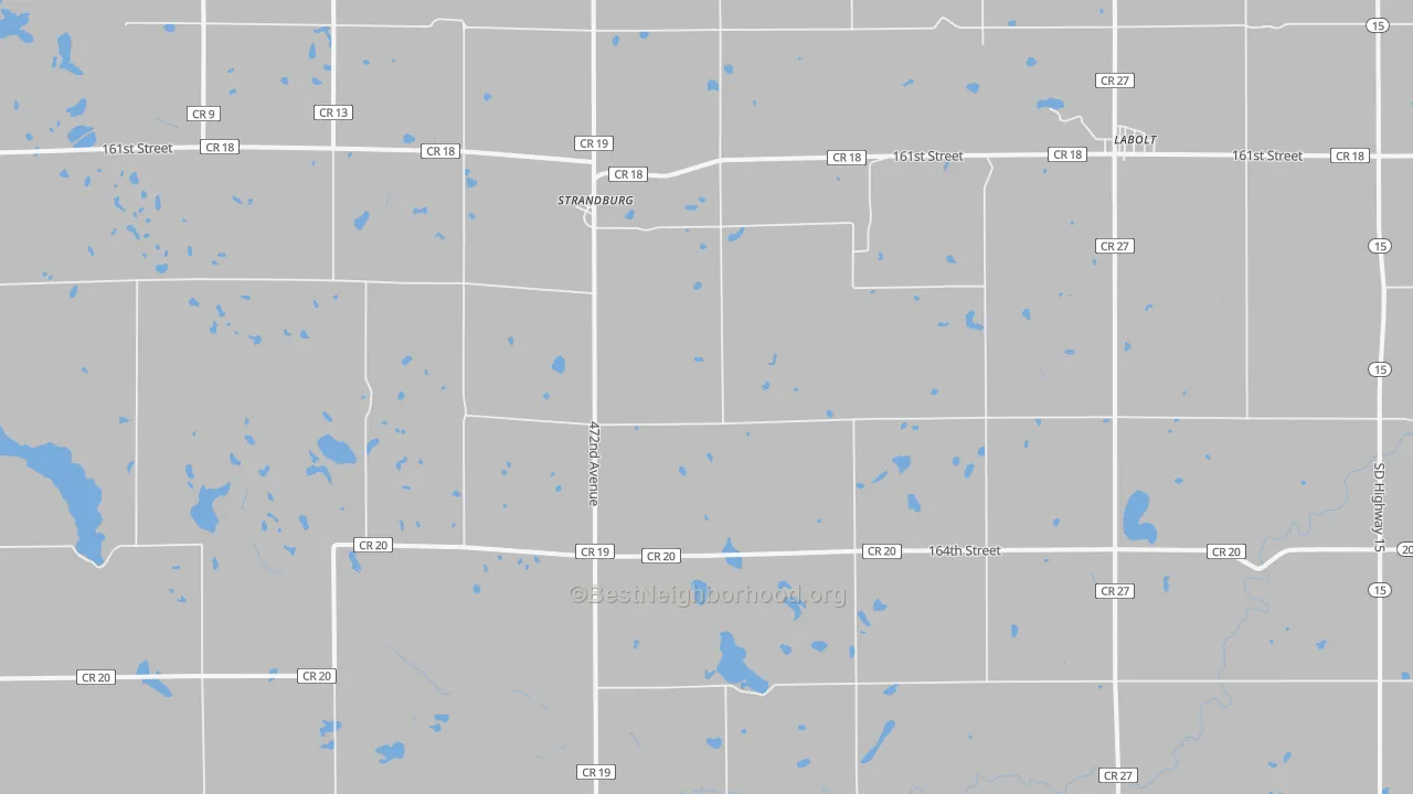 Transit Grade map of Strandburg, SD