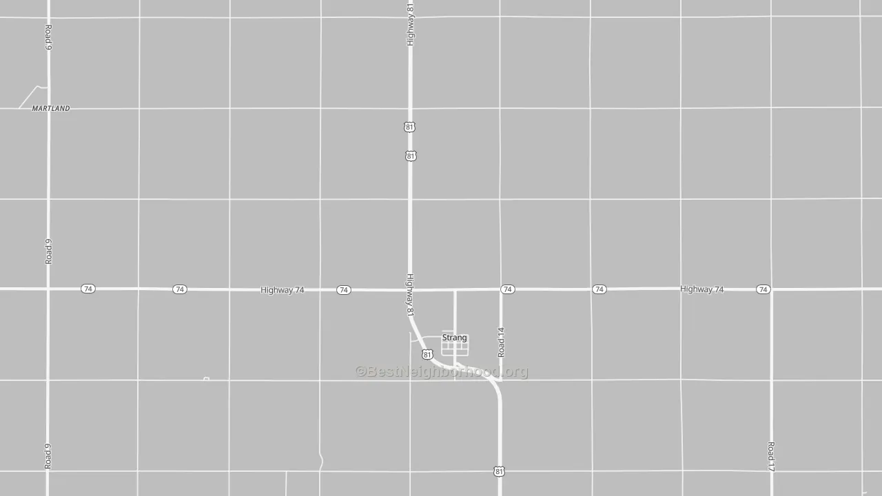Transit Grade map of Strang, NE