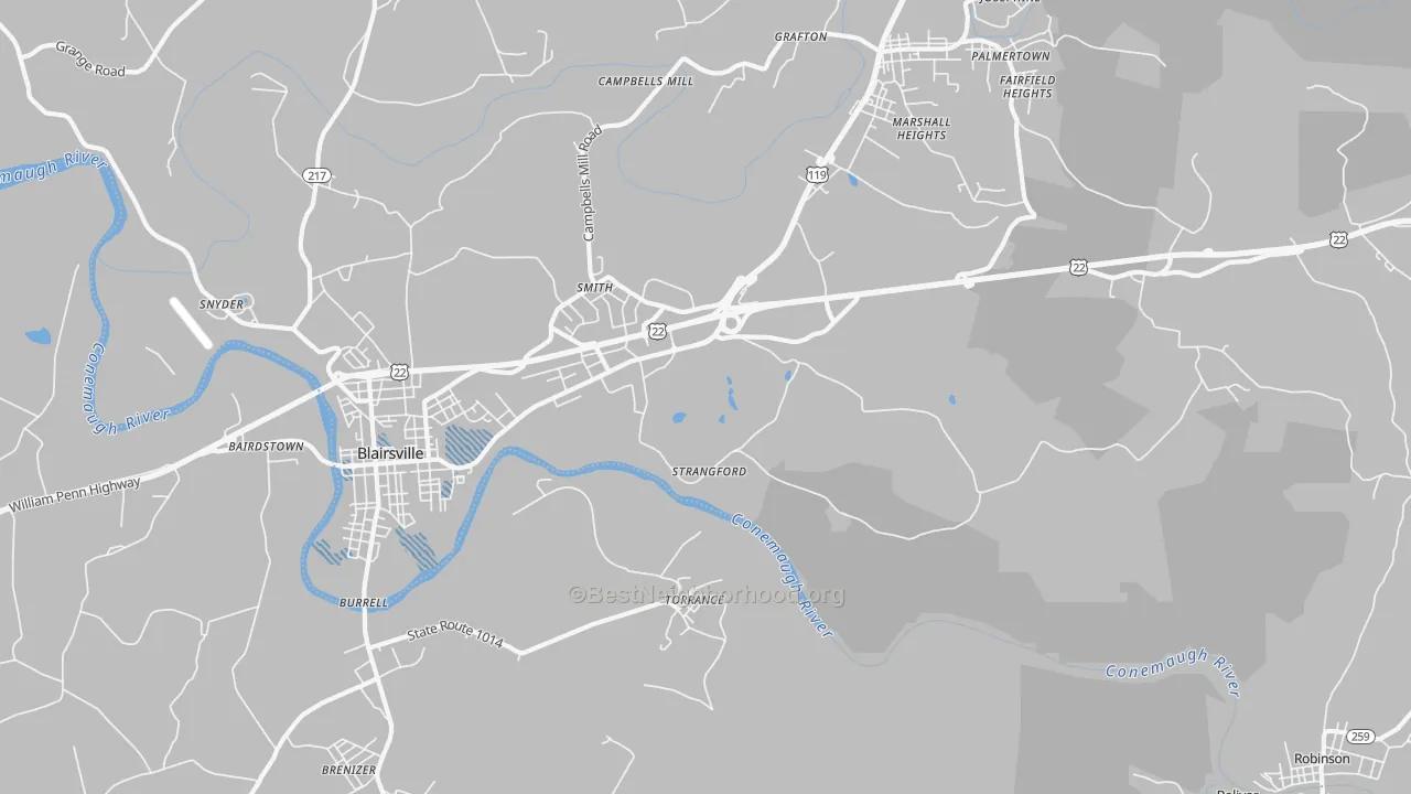 Transit Grade map of Strangford, PA