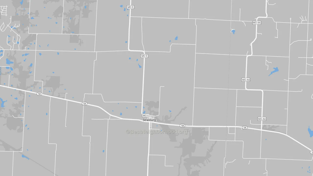 Transit Grade map of Strasburg, MO