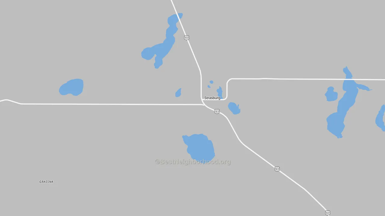 Transit Grade map of Strasburg, ND