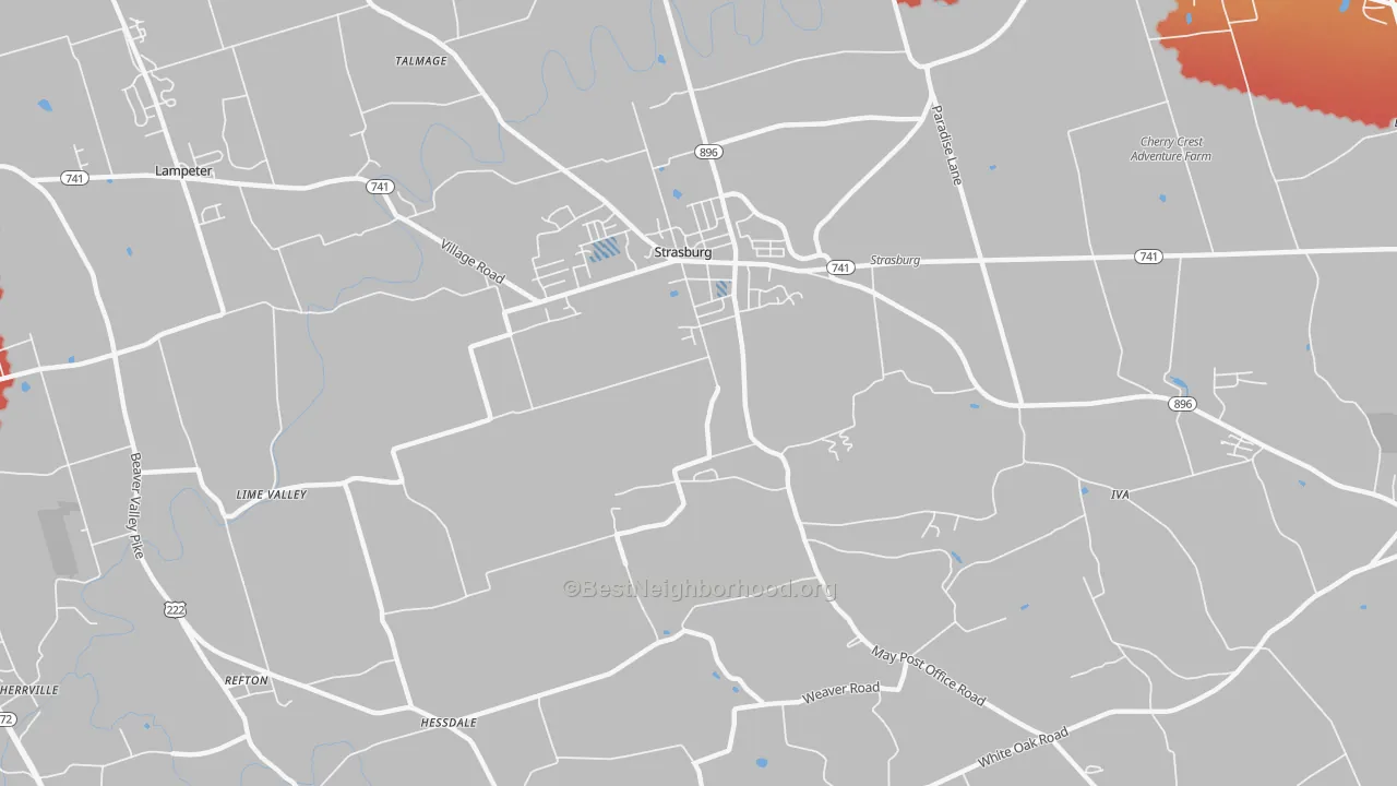 Transit Grade map of Strasburg, PA