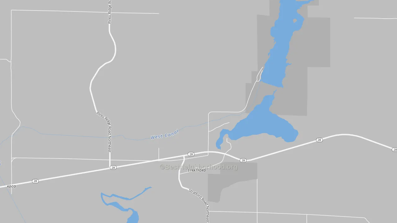 Transit Grade map of Stratford, WA