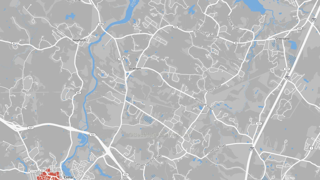 Transit Grade map of Stratham, NH