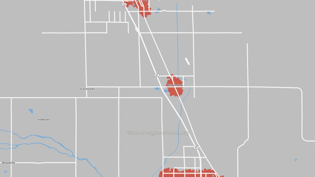 Transit Grade map of Strathmore, CA