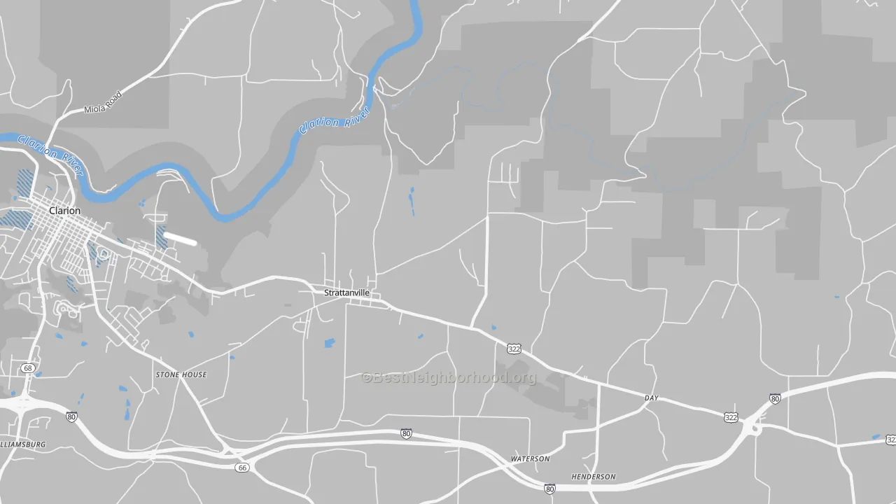 Transit Grade map of Strattanville, PA