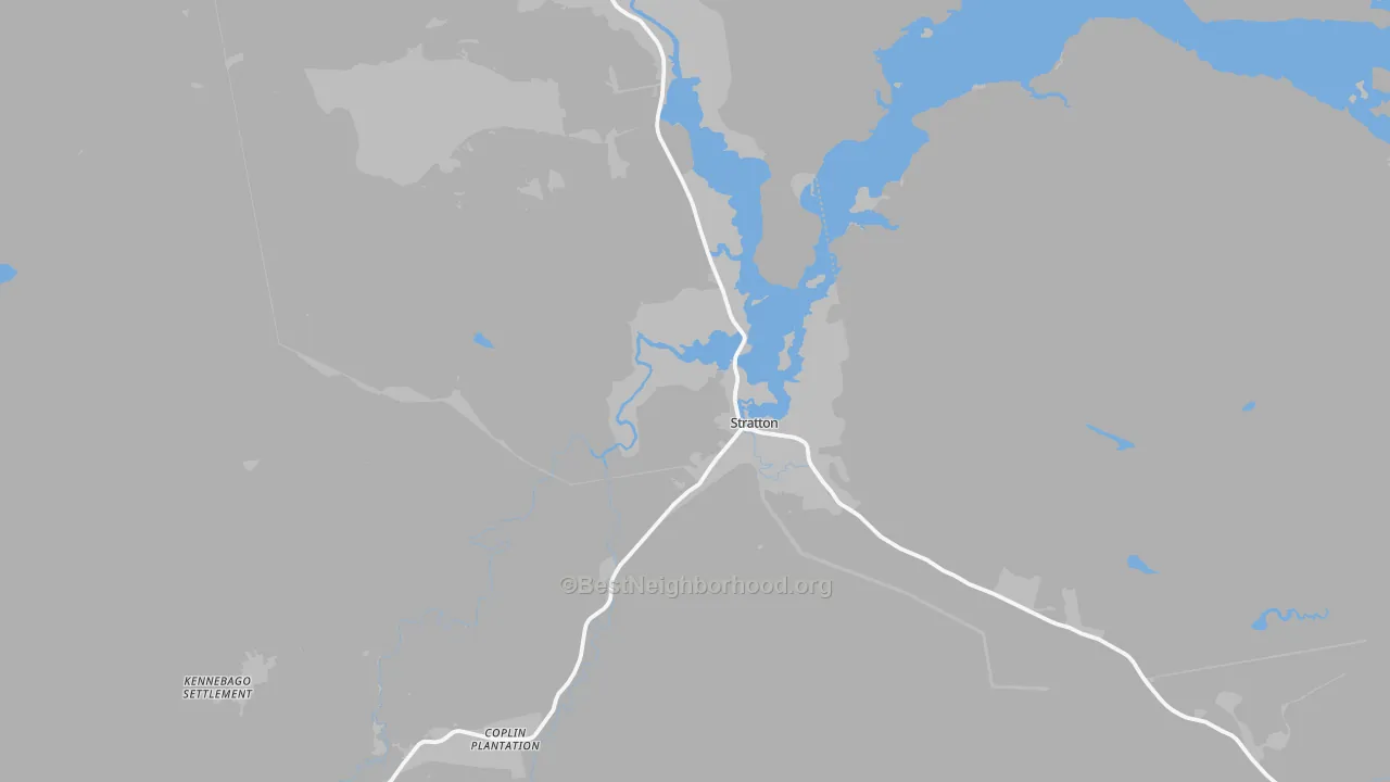 Transit Grade map of Stratton, ME