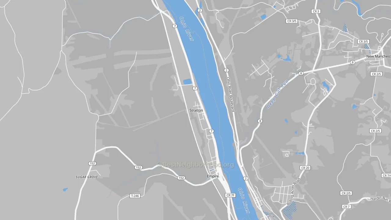 Transit Grade map of Stratton, OH