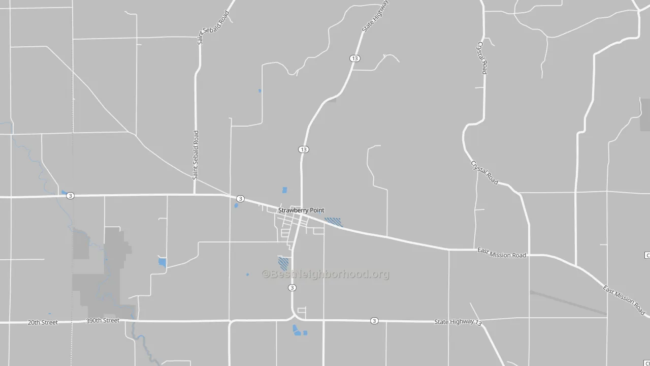 Transit Grade map of Strawberry Point, IA